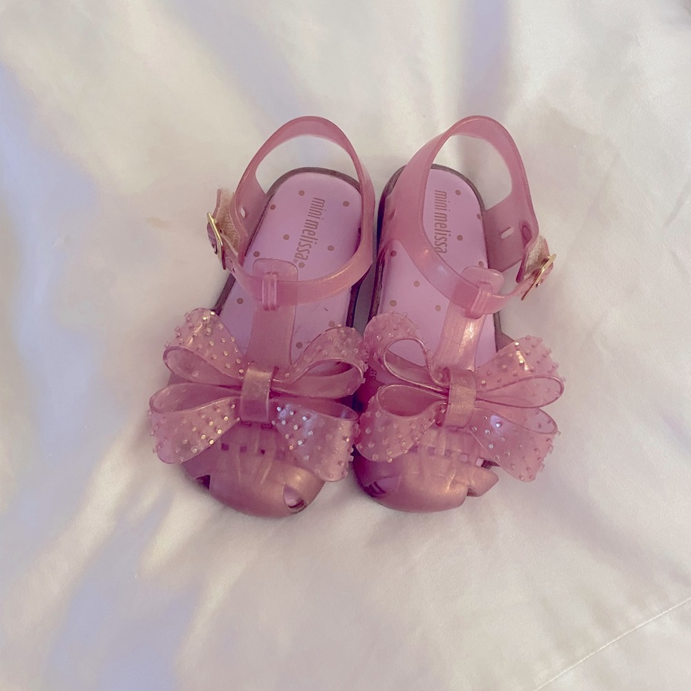 Mini Melissa pink bow 🎀 sandals